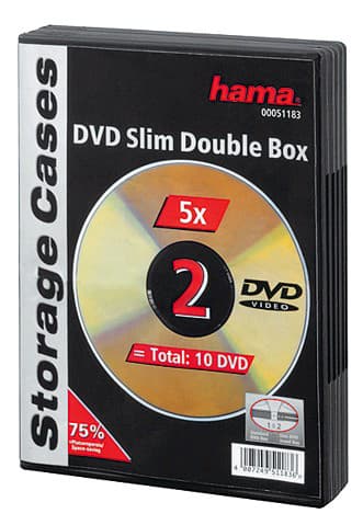 Hama Double Jewel Slim CD/DVD-etui 5 stk.