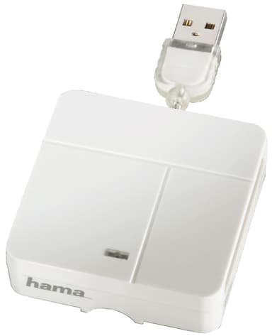 Hama kompakt minnekortleser (hvit)