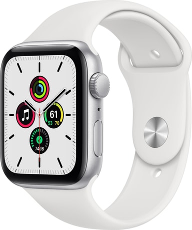 Apple Watch Se 44mm Gps Solv Alu Hvit Sportsreim Sportsklokke Elkjop Apple Watch Se 44mm Gps Solv Alu Hvit Sportsreim Sportsklokke Elkjop