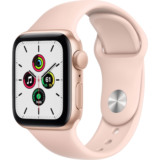 Apple Watch SE 40mm GPS (gullfarget alu/sandrosa sportsreim)