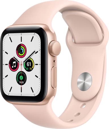 Apple Watch SE 40mm GPS (gullfarget alu/sandrosa sportsreim)