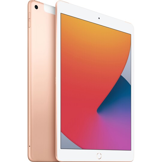 iPad 10.2" (2020) 128 GB, LTE mobildata (gull)