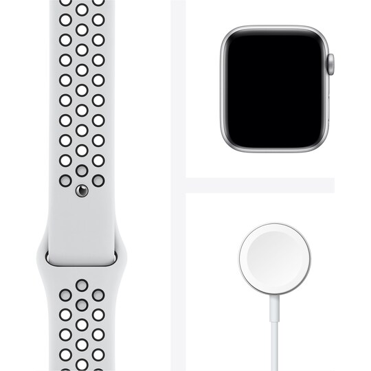 Apple Watch Nike Series 6 44mm GPS+4G LTE (sølv alu/plat. sportsreim)