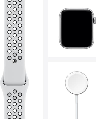Apple Watch Nike Series 6 44mm GPS+4G LTE (sølv alu/plat. sportsreim)