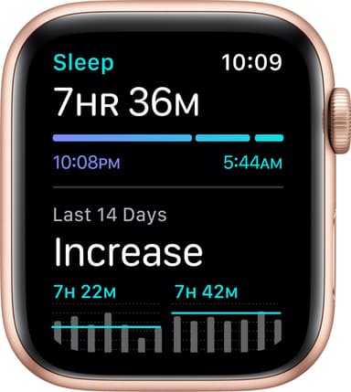 Apple Watch SE 44mm GPS (gullfarget alu/rosa sportsreim)