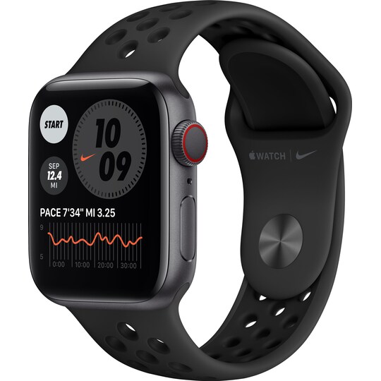 Apple Watch Nike Series 6 40mm GPS+4G LTE (grå alu/antr. sportsreim)
