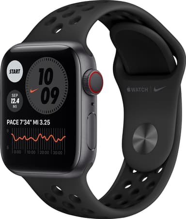 Apple Watch Nike Series 6 40mm GPS+4G LTE (grå alu/antr. sportsreim)