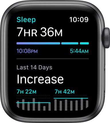 Apple Watch SE 44mm GPS (grå alu/sort sportsreim)