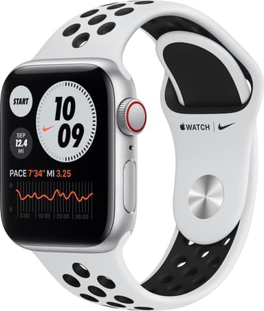 Bilde levert av Elkjøp Apple Watch SE 40mm GPS+4G LTE (sølv alu/hvit sportsreim) 218188 - levert av Elkjøp