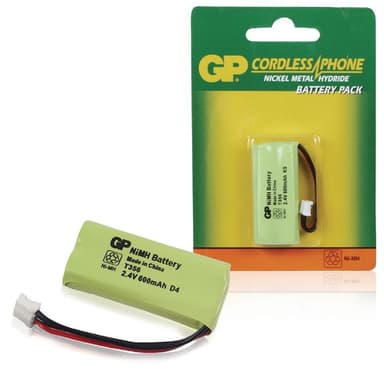 Oppladbare Ni-MH batteri 2.4 V 600 mAh 1-Blister