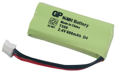 Oppladbare Ni-MH batteri 2.4 V 600 mAh 1-Blister