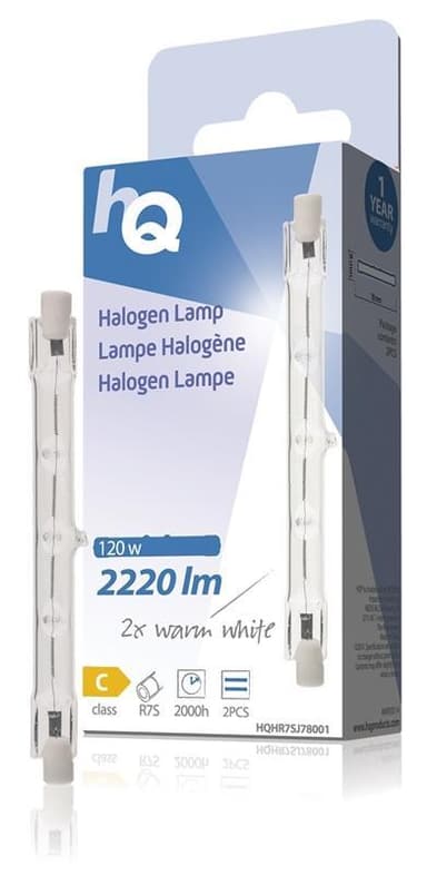 Halogen lampe R7S Linjeær 120 W 2220 lm 2800 K