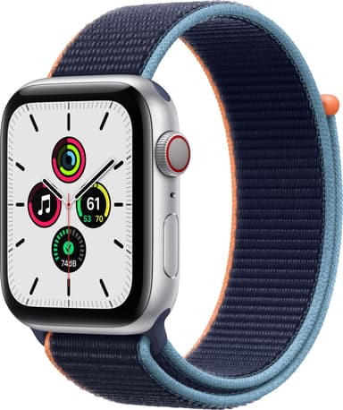 Bilde levert av Elkjøp Apple Watch SE 44mm GPS+4G LTE (grå alu/kullfarget sportsreim) 218297 - levert av Elkjøp