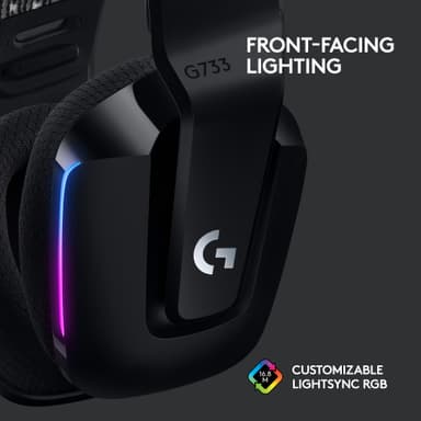 Logitech G733 Lightspeed RGB gaming headset (svart)