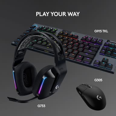 Logitech G733 Lightspeed RGB gaming headset (svart)