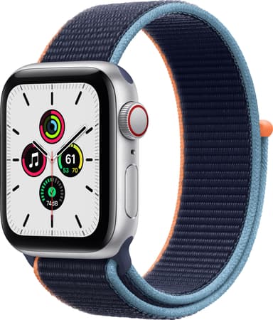 Bilde levert av Elkjøp Apple Watch SE 40mm GPS+4G LTE (sølv alu/hvit sportsreim) 218188 - levert av Elkjøp