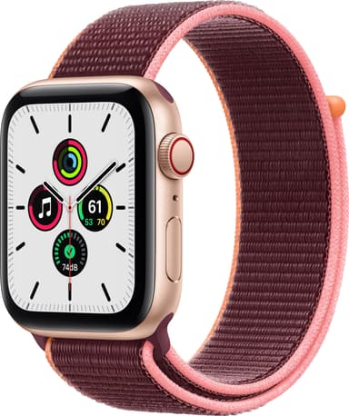 Bilde levert av Elkjøp Apple Watch SE 44mm GPS+4G LTE (grå alu/kullfarget sportsreim) 218297 - levert av Elkjøp