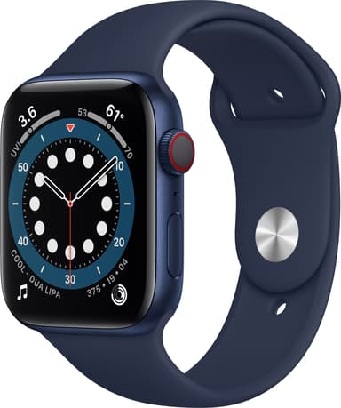 Bilde levert av Elkjøp Apple Watch Series 6 44mm GPS+4G LTE (rød alu/rød sportsreim) 218284 - levert av Elkjøp