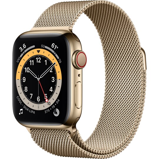 Apple Watch Series 6 40mm GPS+4G LTE (gullfarget stål/Milanese-reim)