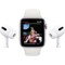 Apple Watch Series 6 44mm GPS+4G LTE (sølv alu/hvit sportsreim)