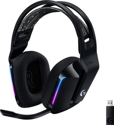 Logitech G733 Lightspeed RGB gaming headset (svart)