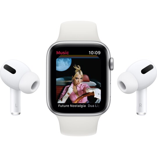 Apple Watch Series 6 40mm GPS+4G LTE (stellargrå/sort sportsreim)