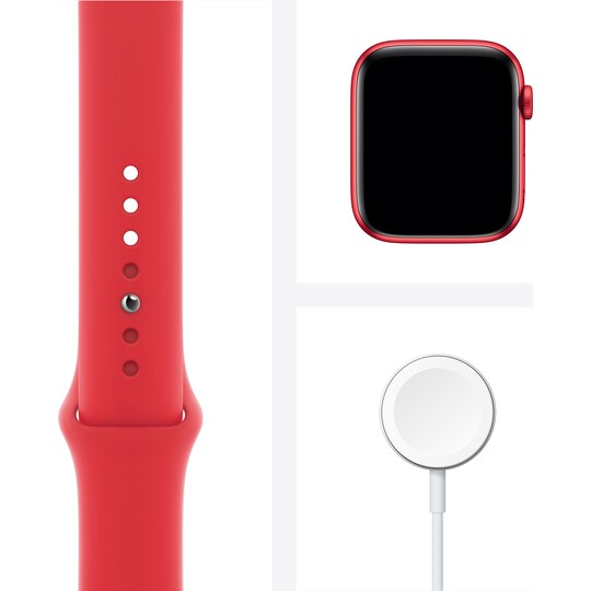 Apple Watch Series 6 44mm GPS+4G LTE (rød alu/rød sportsreim)