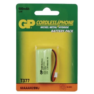 Oppladbare Ni-MH batteri 2.4 V 600 mAh 1-Blister