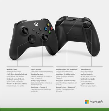 Xbox Series X og S trådløs kontroller (karbonsort)