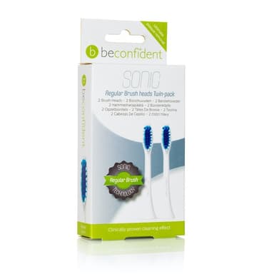 2-pack Sonic Tannbørstehoder Regular Hvit