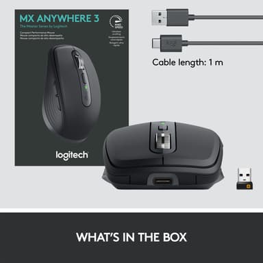 Logitech MX Anywhere 3 trådløs mus (grafittgrå)