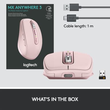Logitech MX Anywhere 3 trådløs mus (rose)