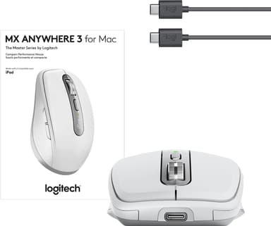 Logitech MX Anywhere 3 trådløs mus til Mac (lys grå) Mus Logitech MX Anywhere 3 trådløs mus til Mac (lys grå) Mus