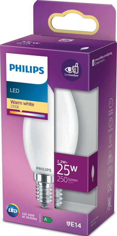 Philips LED-lyspære 25W E14