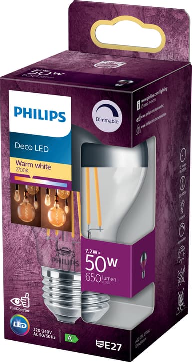 Philips LED-lyspære 7,2W E27