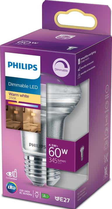 Philips LED-lyspære 4,5W E27