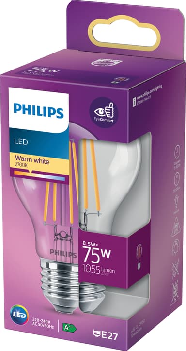 Philips LED-lyspære 8,5W E27