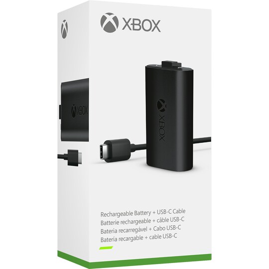 Microsoft Xbox oppladbar batteripakke + USB-C-kabel