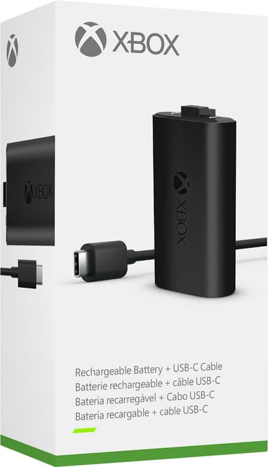 Microsoft Xbox oppladbar batteripakke + USB-C-kabel