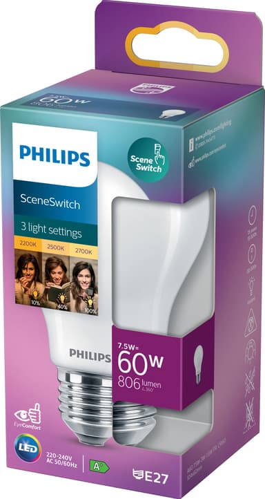Philips LED-lyspære 7,5W E27