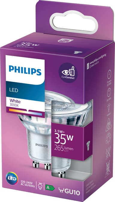 Philips LED-spotlys 3,5W GU10