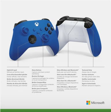 Xbox Series X og S trådløs kontroller (shock blue)