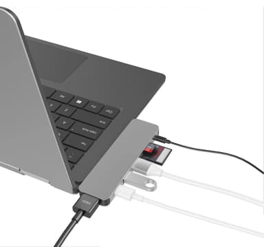 Hyperdrive Solo 7-i-1 multiadapter for MacBook (grå)