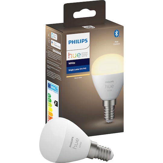 Philips Hue White LED-smartpære 5W E14 HUEWLUSTERE14