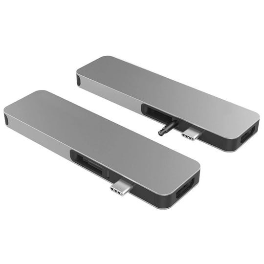 Hyperdrive Solo 7-i-1 multiadapter for MacBook (grå)