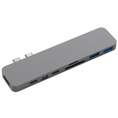 Hyperdrive 8-i-1 Pro dockingstasjon til MacBook (grå)
