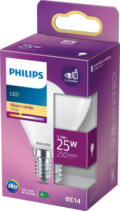 Philips LED-lyspære 2,2W E14