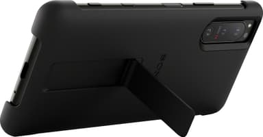 Sony Xperia 5 II Style Cover deksel med stativ (sort)