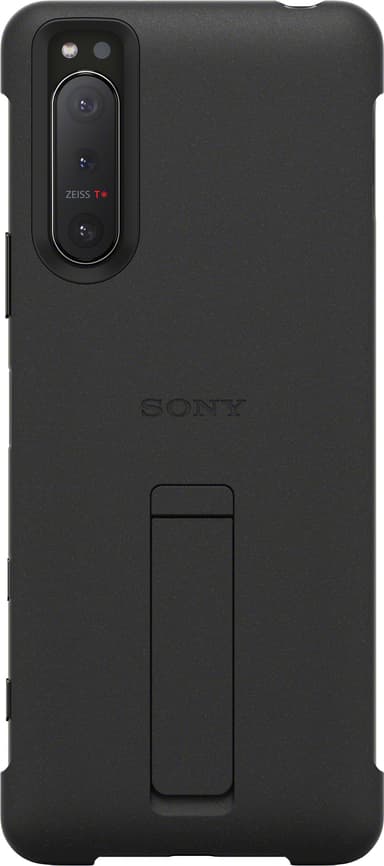 Sony Xperia 5 II Style Cover deksel med stativ (sort)