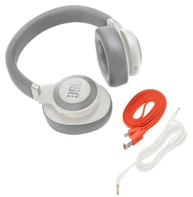 JBL E65BT trådløse around-ear hodetelefoner (hvit)